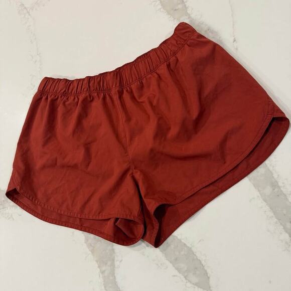 Old Navy Active Running Shorts Womens Medium RustOrange Stretch Athletic Workout - Picture 3 of 7